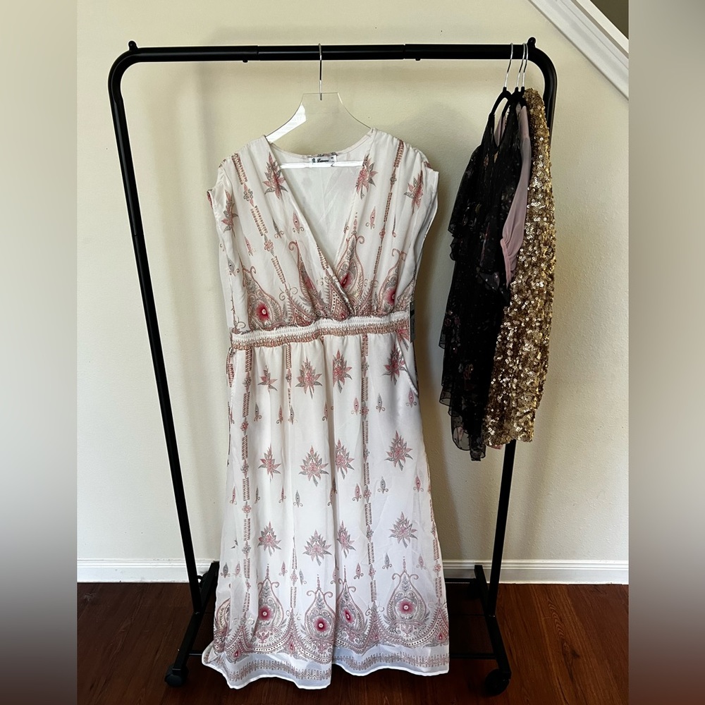 1x Cap Sleeve Maxi Dress